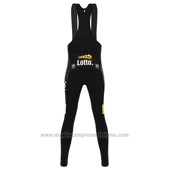 2016 Abbigliamento Ciclismo Lotto NL Jumbo Giallo e Nero4 Manica Lunga e Salopette